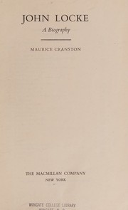 Cover of: John Locke by Maurice Cranston, Maurice Cranston