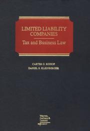 Cover of: Limited liability companies: tax and business law