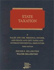 State taxation by Jerome R. Hellerstein