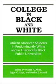 Cover of: College in Black and White | Walter Recharde Allen