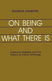 Cover of: On being and what there is by Wilhelm Halbfass