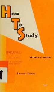 Front cover of How to study by Unknown