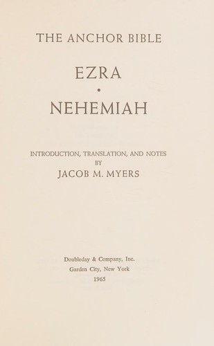 cover of Ezra, Nehemiah (Anchor Bible Volume 14)