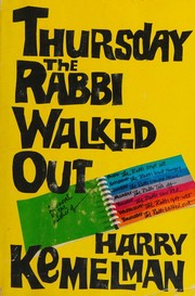 Cover of: Thursday the Rabbi walked out