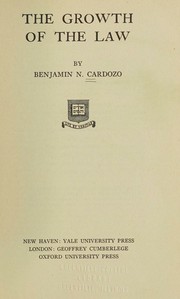 Cover of: The growth of the law