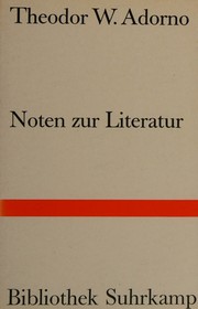Cover of: Noten zur Literatur
