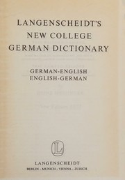 Cover of: Langenscheidt's new college German dictionary.