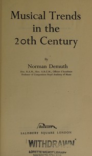 Cover of: Musical trends in the 20th century.