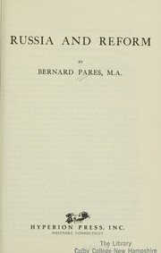 Cover of: Russia and reform