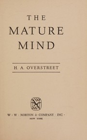 Cover of: The mature mind