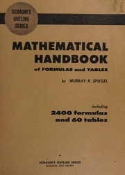 Cover of: Mathematical handbook of formulas and tables