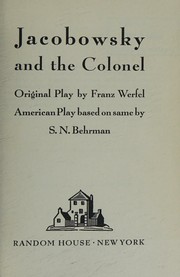 Cover of: Jacobowsky and the Colonel