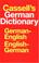 Cover of: Cassell's German-English, English-German dictionary =