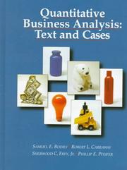 Cover of: Quantitative Business Analysis:Text and Cases