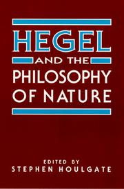 Cover of: Hegel and the philosophy of nature