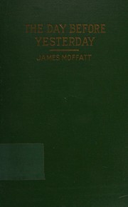 Cover of: The day before yesterday