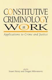 Cover of: Constitutive Criminology at Work by 