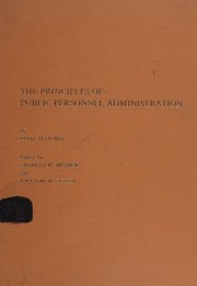 Cover of: The principles of public personnel administration by Fred Telford, Fred Telford