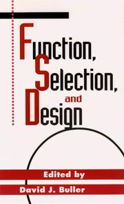 Cover of: Function, selection, and design