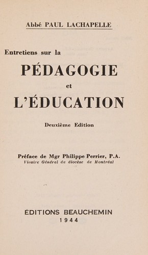 cover of Pedagogie et l'Education
