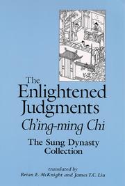 Cover of: The Enlightened Judgments: Ch'Ing-Ming Chi : The Sung Dynasty Collection (S U N Y Series in Chinese Philosophy and Culture)