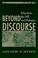 Cover of: Beyond discourse