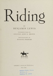 Cover of: Riding