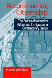 Cover of: Reconstructing citizenship by Miriam Feldblum