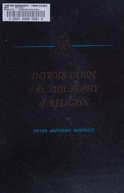 Cover of: Introduction to the philosophy of religion.