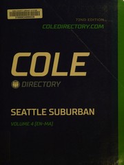 Cover of: 2007 Cole Information Services Directory - Seattle Suburban and Vicinity (A-Kenm) - Volume II
