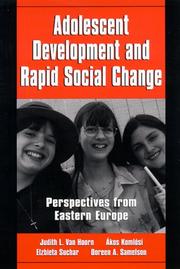 Cover of: Adolescent development and rapid social change by Judith L. Van Hoorn ... [et al.].