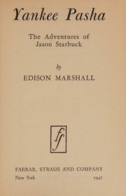 Cover of: Yankee pasha; by Edison Marshall, Edison Marshall