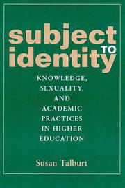Cover of: Subject to Identity by Susan Talburt