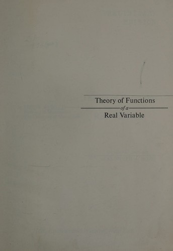 cover of Theory of functions of a real variable