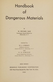 Cover of: Handbook of dangerous materials by N. Irving Sax, N. Irving Sax