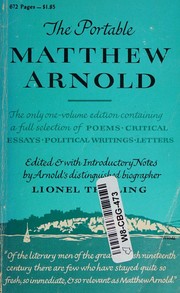 Cover of: the portable matthew arnold