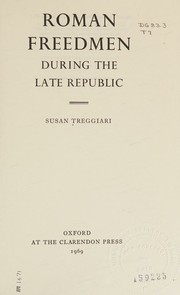 Cover of: Roman freedmen during the late Republic.