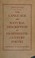 Cover of: The language of natural description in eighteenth-century poetry.