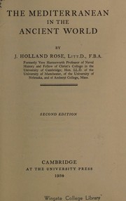 Cover of: The Mediterranean in the ancient world.
