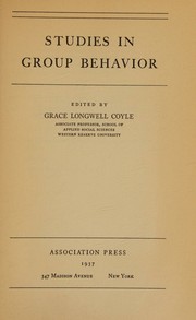 Cover of: Studies in group behavior