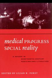 Cover of: Medical progress and social reality by edited by Lilian R. Furst.