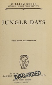 Cover of: Jungle days
