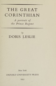 The great Corinthian by Doris Leslie