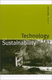 Cover of: Technology and the Contested Meanings of Sustainability by Aidan Davison, Aidan Davison