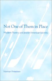 Cover of: Not One of Them in Place: Modern Poetry & Jewish American Identity (S U N Y Series in Modern Jewish Literature and Culture)