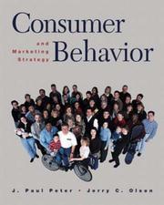 Cover of: Consumer behavior and marketing strategy by J. Paul Peter