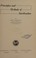 Cover of: Principles and methods of sterilization.