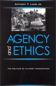 Cover of: Agency and Ethics by Anthony F. Lang, Anthony F. Lang