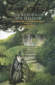 Cover of: The Return of the Shadow by J.R.R. Tolkien