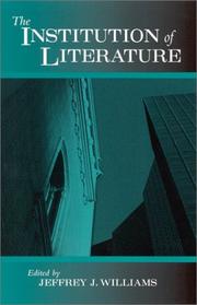 Cover of: The Institution of Literature